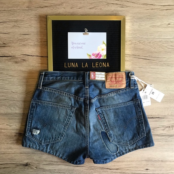 NWT Levis LVC 1967 505 Selvedge Big E Denim Shorts - Picture 2 of 6
